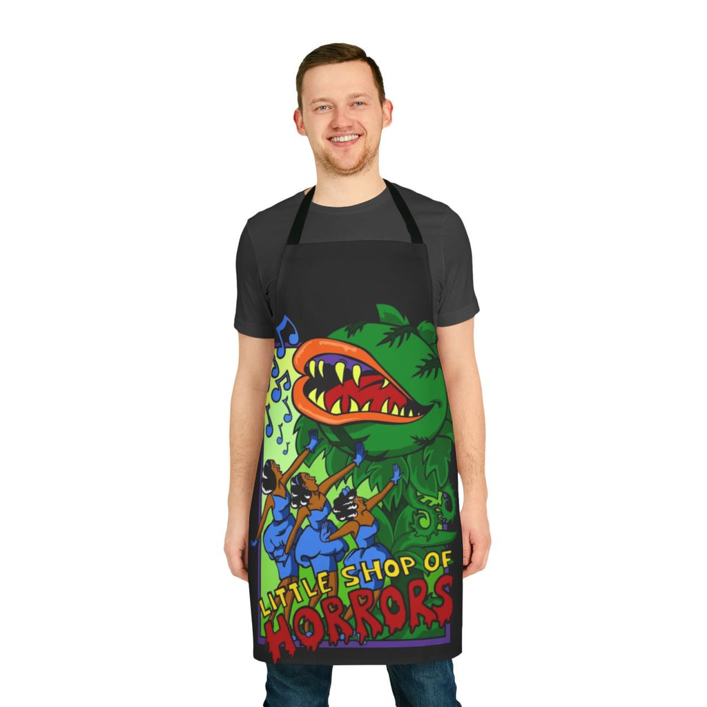 Cooking apron featuring the iconic design from the classic 80s musical, Little Shop of Horrors