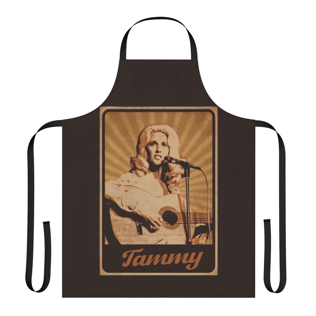 Vintage-style apron featuring the image of country music legend Tammy Wynette