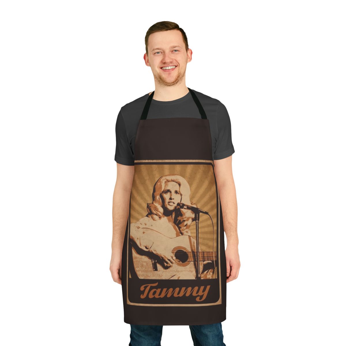 Vintage-style apron featuring the image of country music legend Tammy Wynette