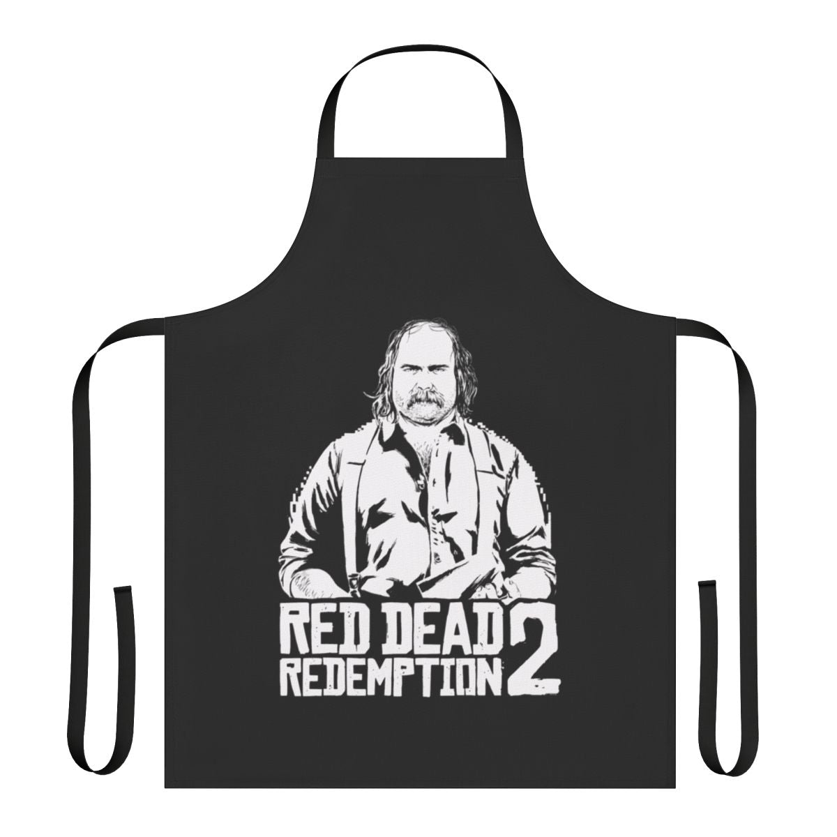 Red Dead Redemption inspired cooking apron featuring Arthur Morgan's iconic cowboy attire