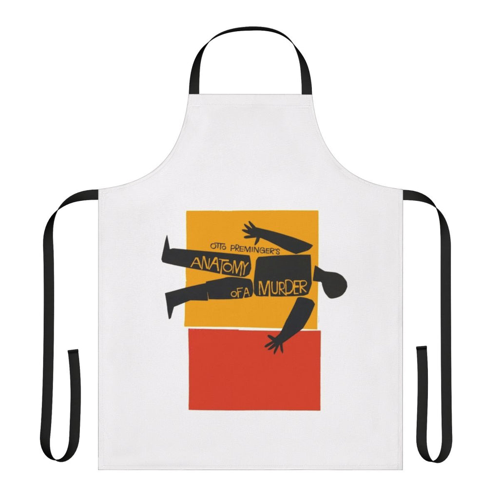 Vintage-style apron featuring elements from classic murder mystery and film noir movies