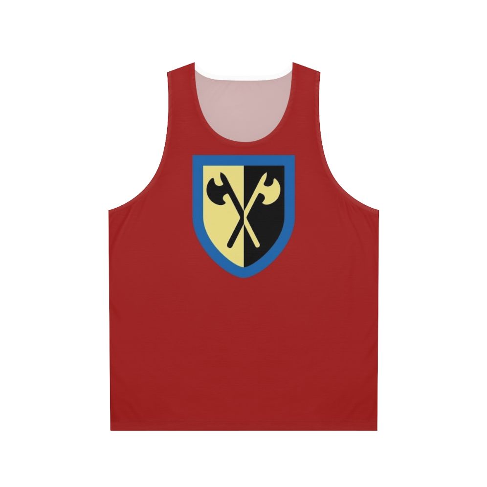 Retro Crusaders Crossed Axes Lego Knights Unisex Tank Top