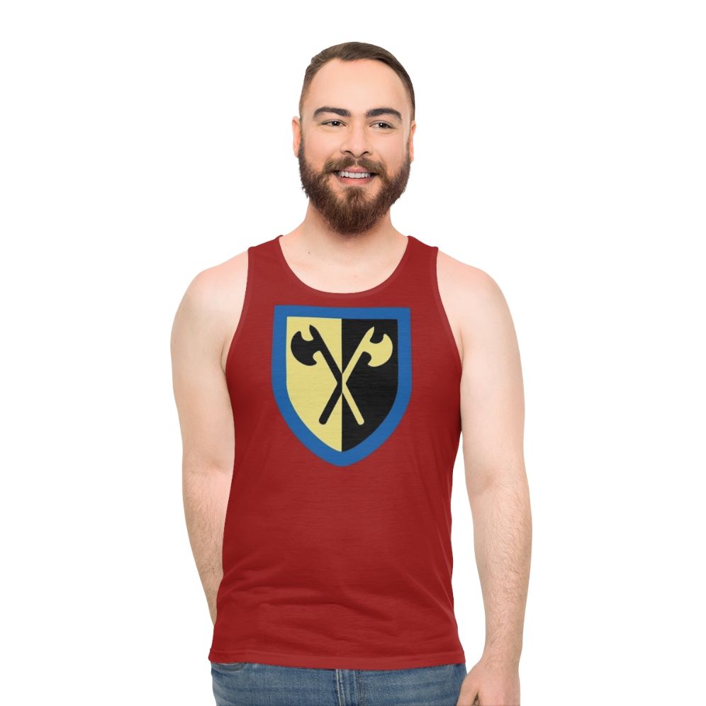 Retro Crusaders Crossed Axes Lego Knights Unisex Tank Top