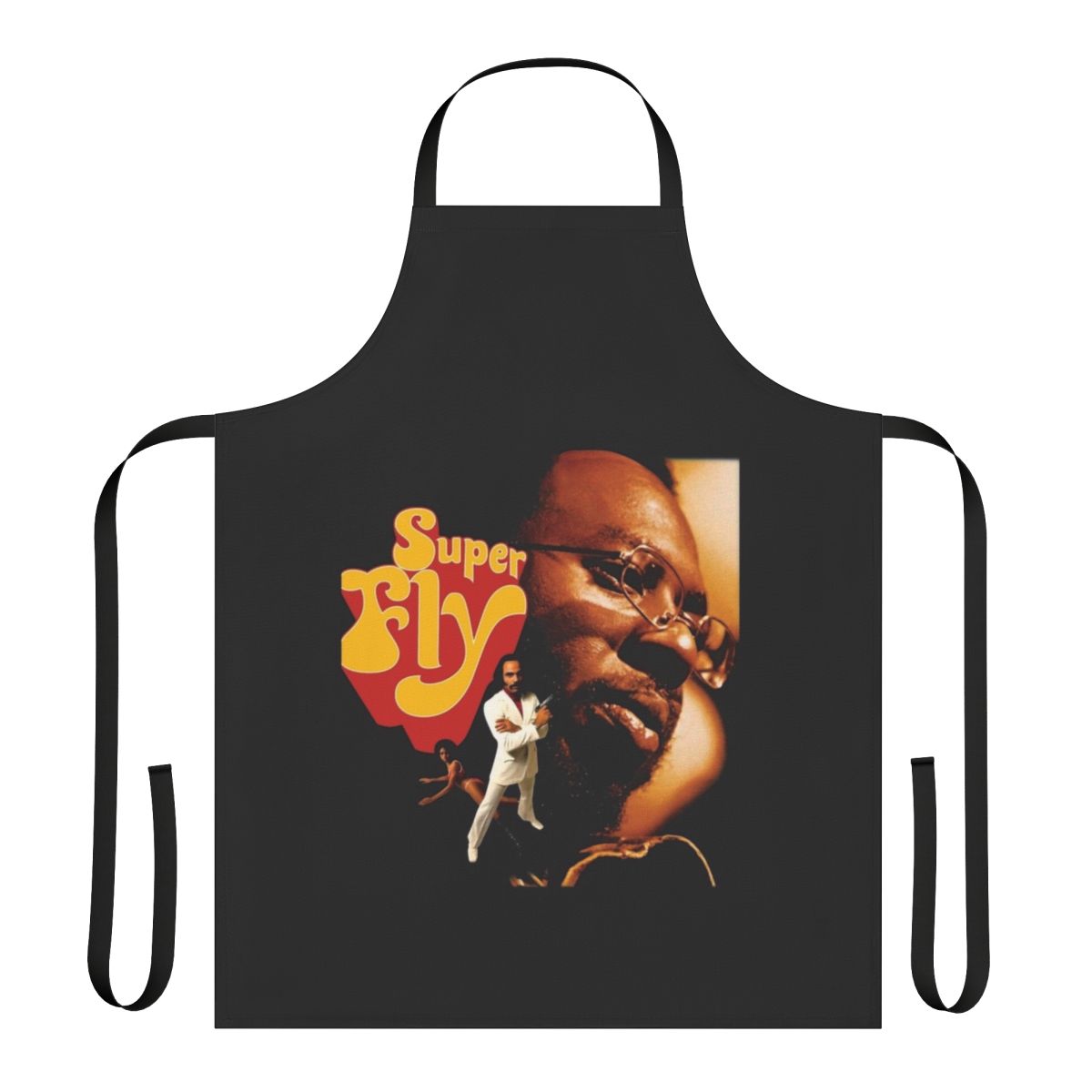 Curtis Mayfield inspired Super Fly apron with funky retro design