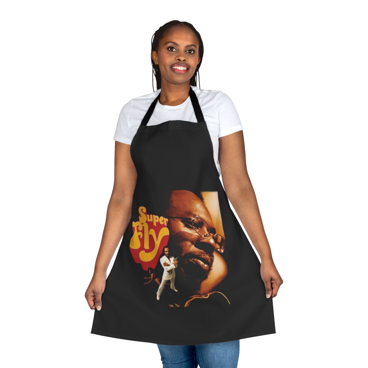 Curtis Mayfield inspired Super Fly apron with funky retro design