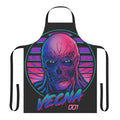 Retro dark apron featuring Vecna, the supernatural villain from Stranger Things