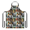 Retro-styled kitchen apron featuring a collage design of singer David Cassidy.
