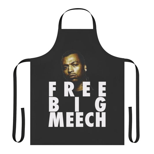 A stylish cooking apron featuring a BMF-inspired Detroit street style design.