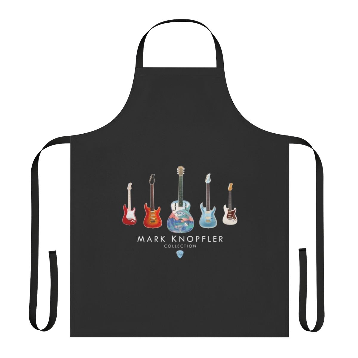 Retro-style apron featuring Dire Straits-inspired design