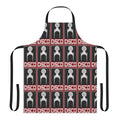Retro disco-style red apron with Star Trek insignia and design