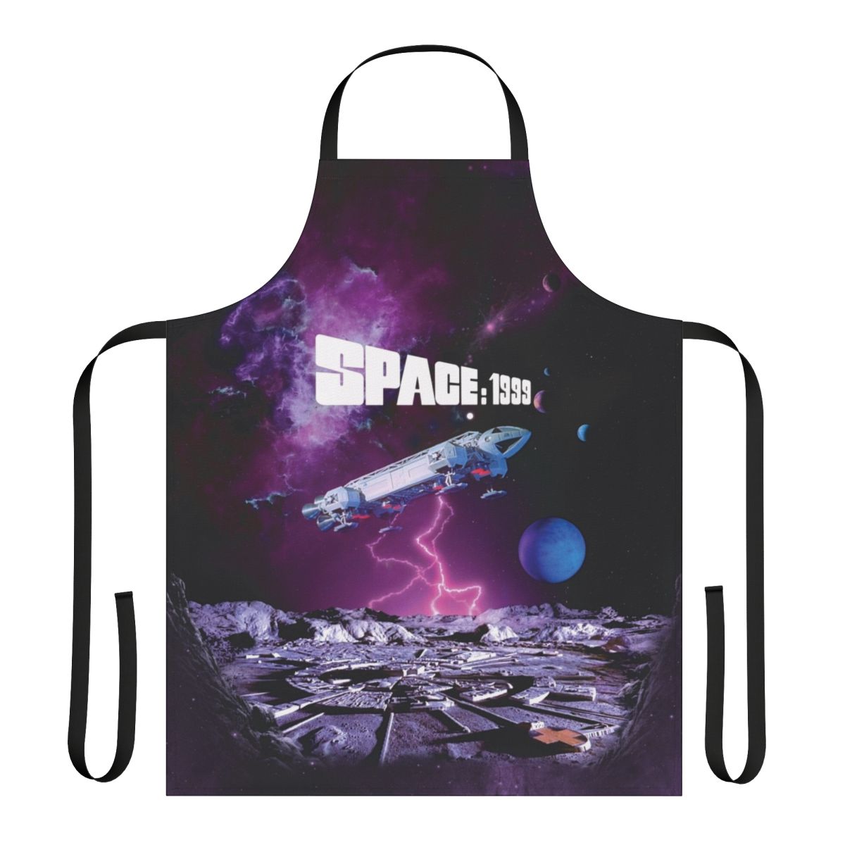 Retro Eagle 1999 T-Shirt Apron with Vintage Sci-Fi Inspired Design