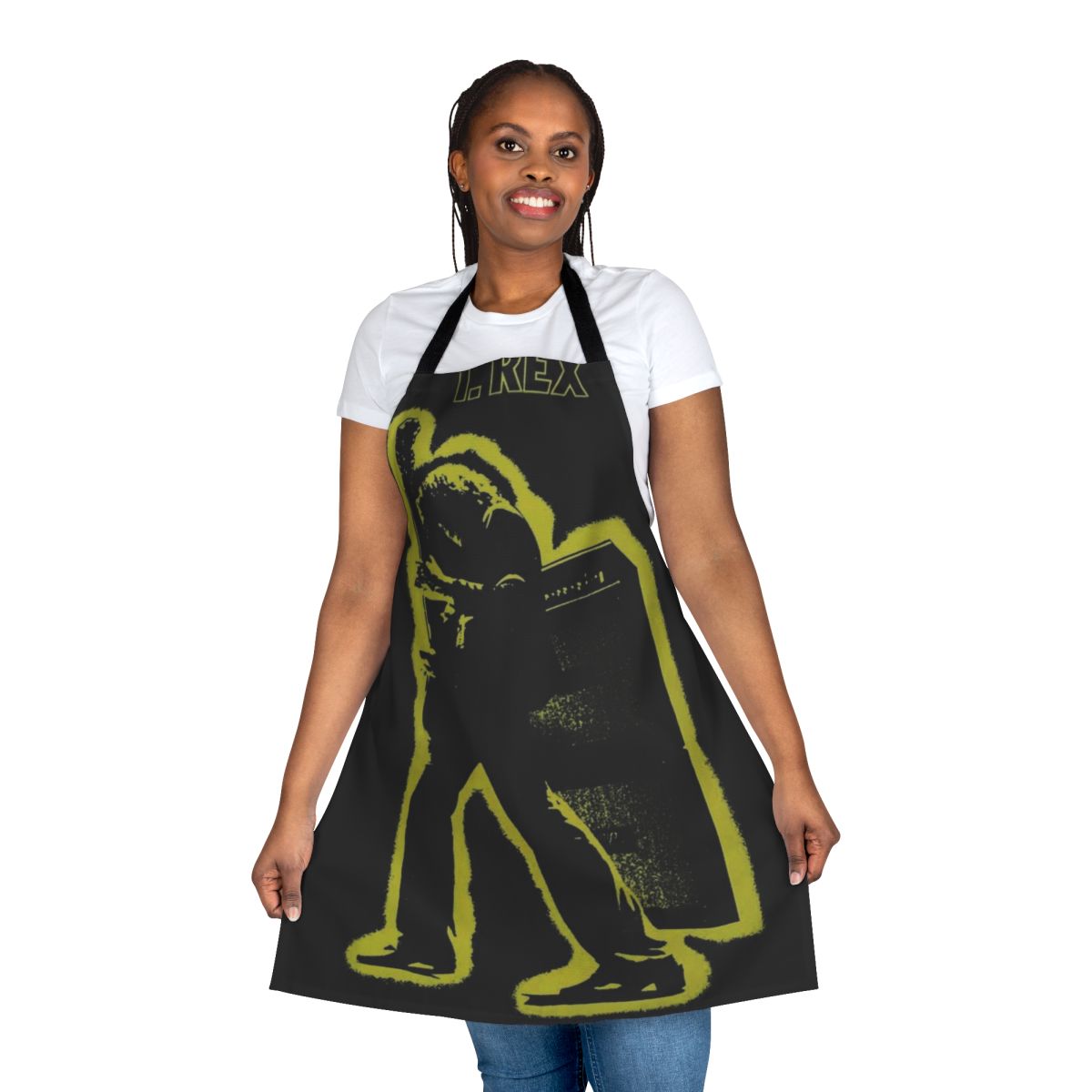 Apron featuring the iconic album cover art of the Electric Warrior album by the glam rock band.