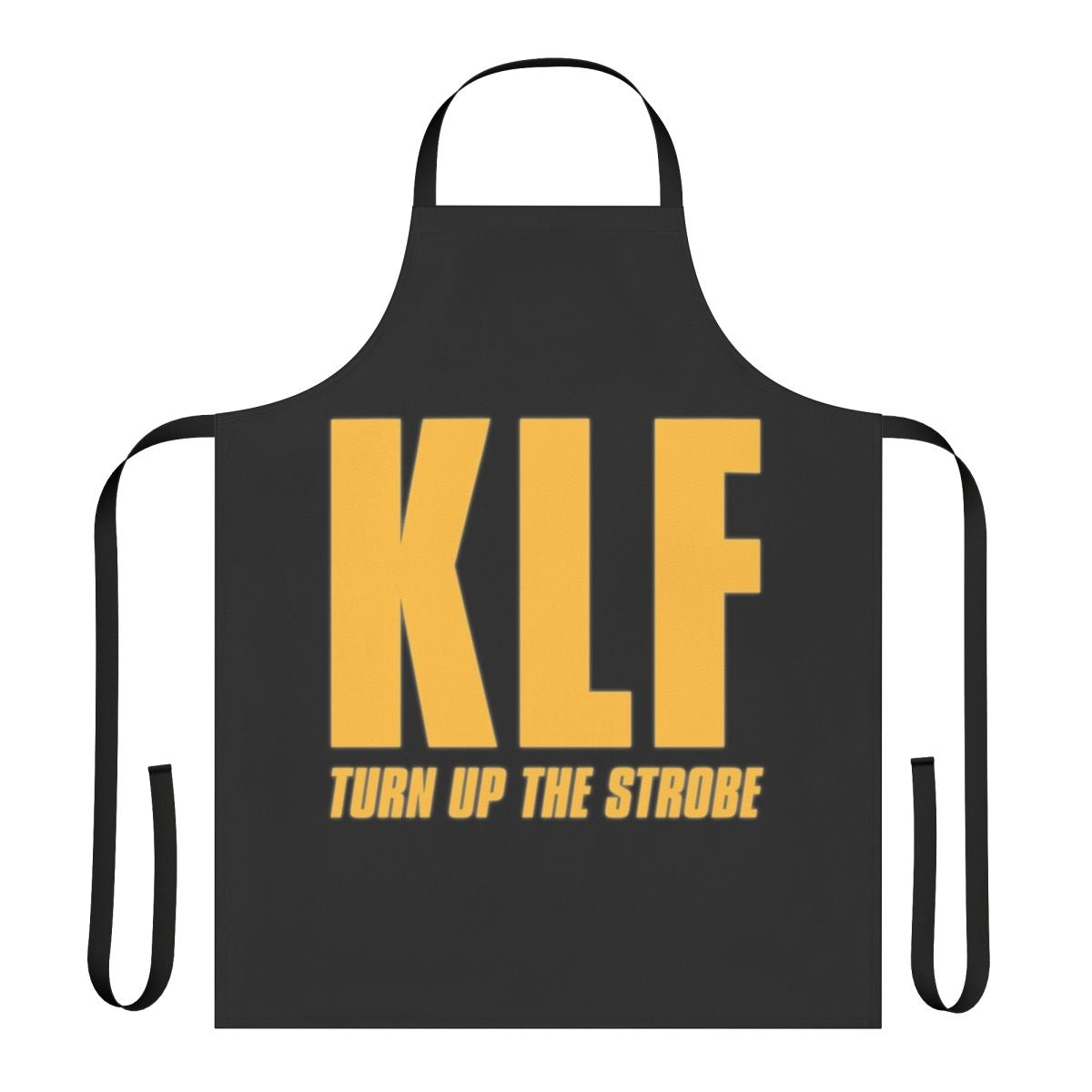 Colorful retro-style apron featuring the KLF's signature electronic dance music aesthetic