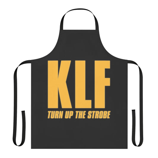 Colorful retro-style apron featuring the KLF's signature electronic dance music aesthetic