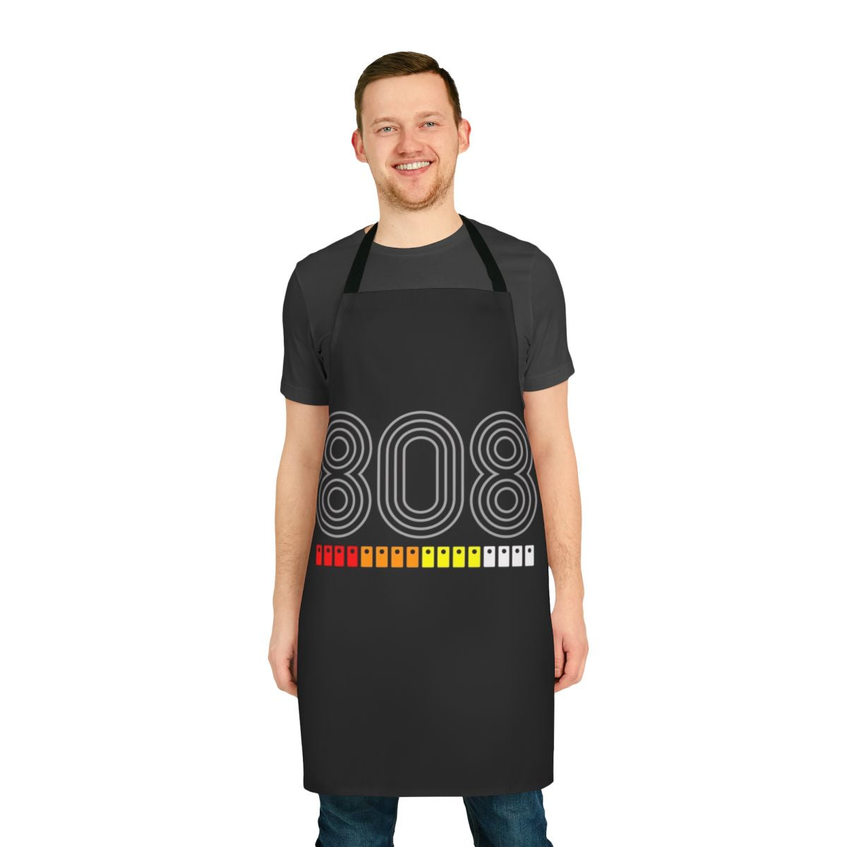 Apron featuring a vintage-inspired 808 electronic music design