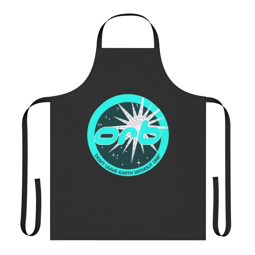 Retro electronic music inspired art apron with a stylized musical pattern