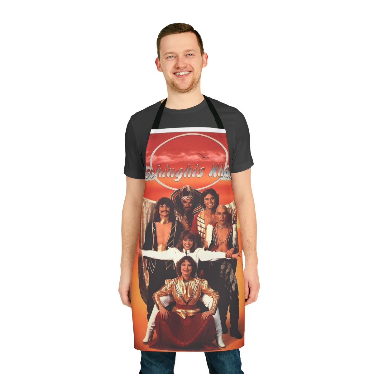 Dschinghis Khan 1970s euro pop-themed apron