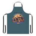 Vibrant green and lilac family apron with images of the Fresh Prince of Bel-Air cast