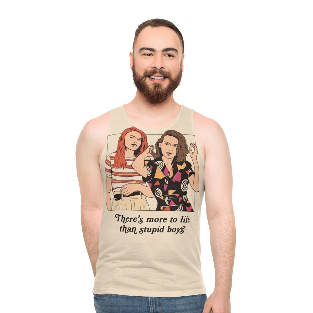 Retro feminist stranger things max unisex tank top