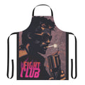 Retro-styled apron featuring an illustration of Tyler Durden from the cult film Fight Club smoking a lit dynamite stick