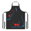 Retro-style fighter-themed kitchen apron with hadoken graphic