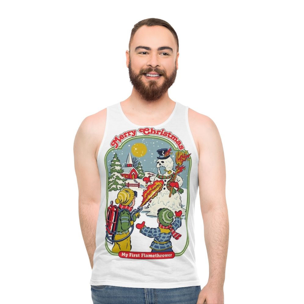 Retro Flamethrower Unisex Tank Top