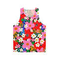 Retro floral flower power unisex tank top