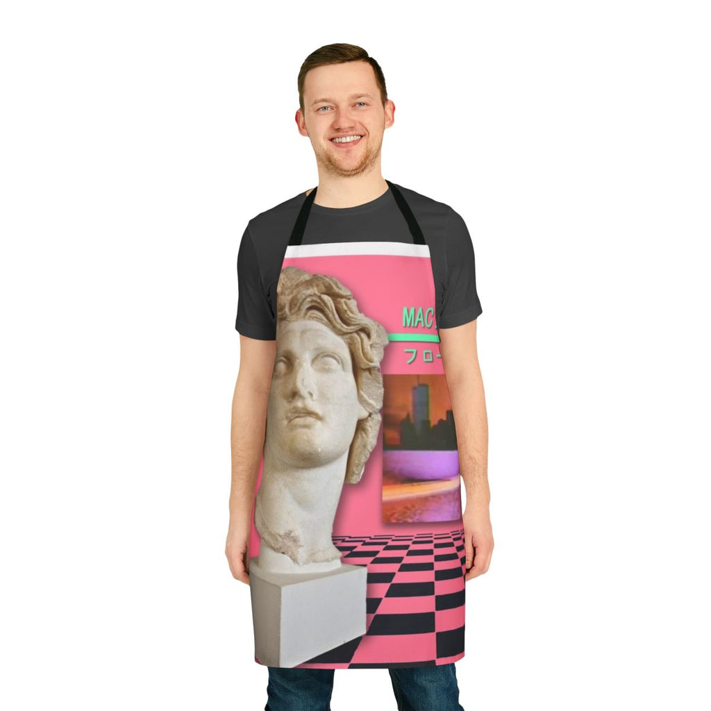 Floral Shoppe Macintosh Plus Inspired Apron with Vaporwave Aesthetic