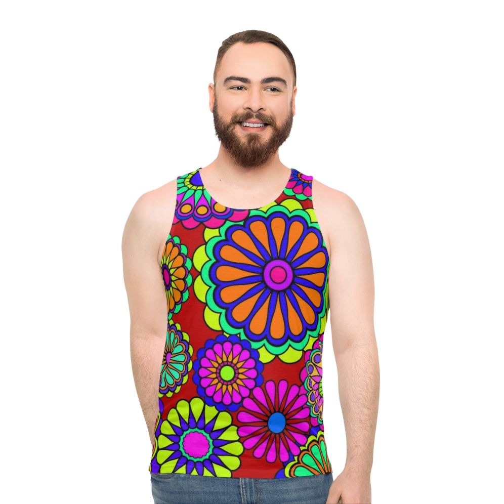 Retro Flower Power Hippie Tank Top