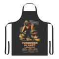 Apron featuring a retro-style poster design for the classic science fiction film Forbidden Planet