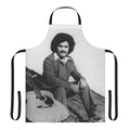 Retro-styled Freddy Fender-inspired apron with musical imagery