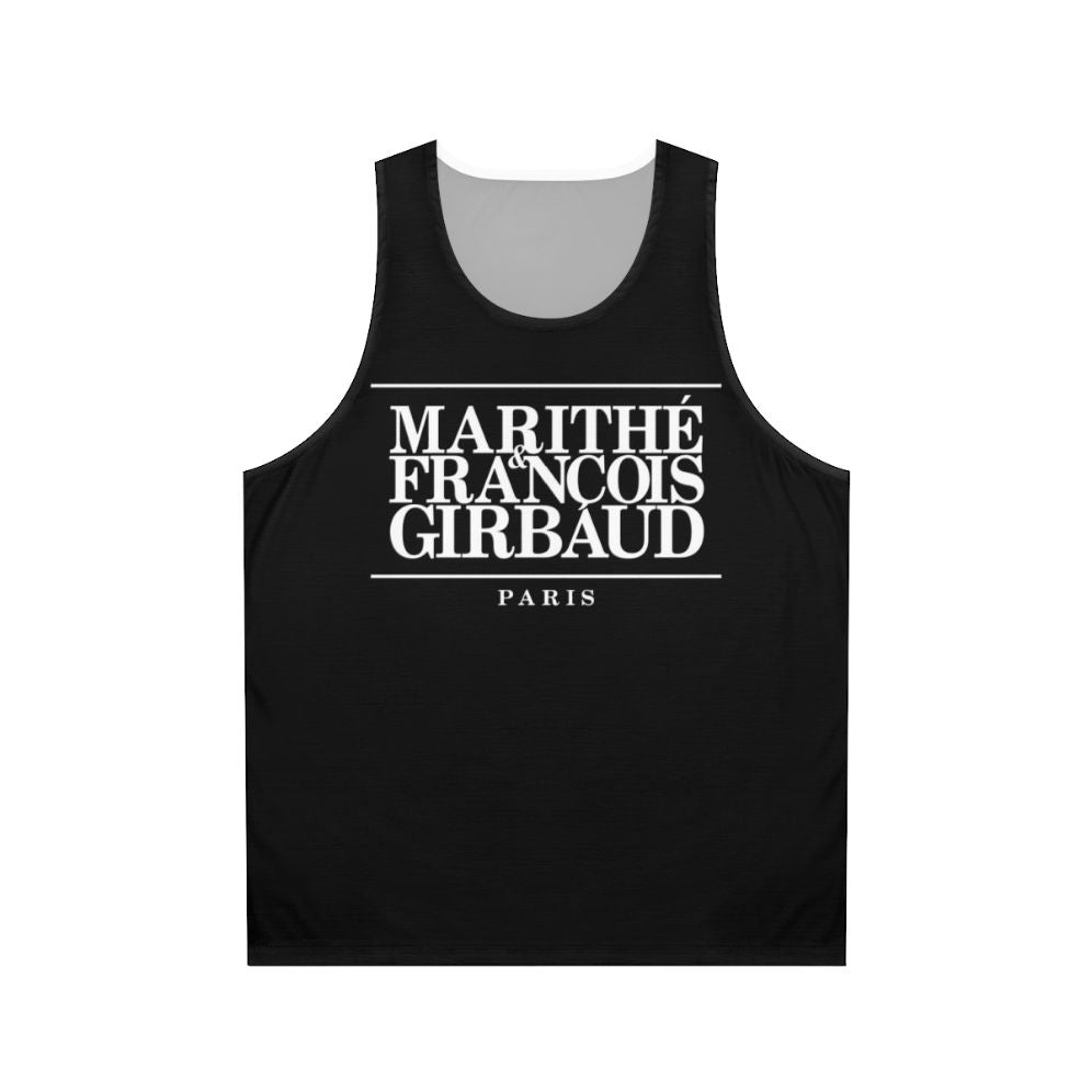 Unisex tank top in retro French fashion style
