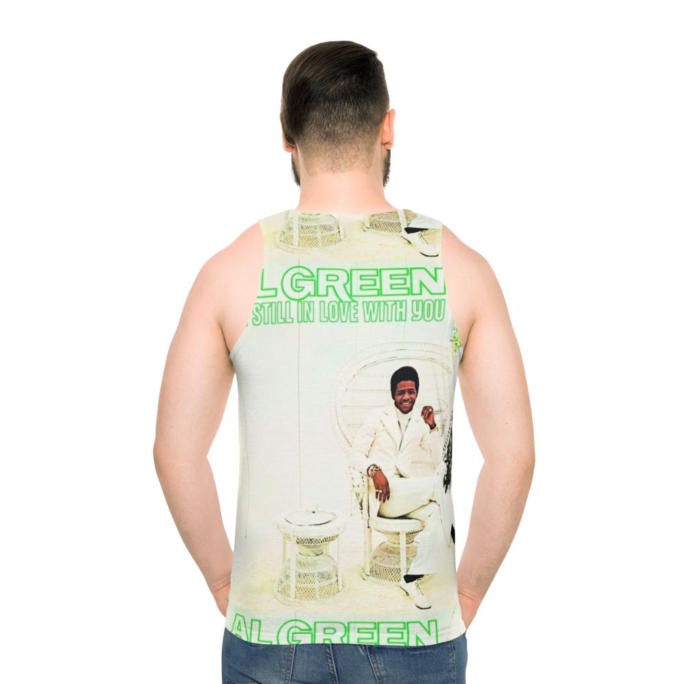 Retro album cover unisex tank top featuring funk and soul music