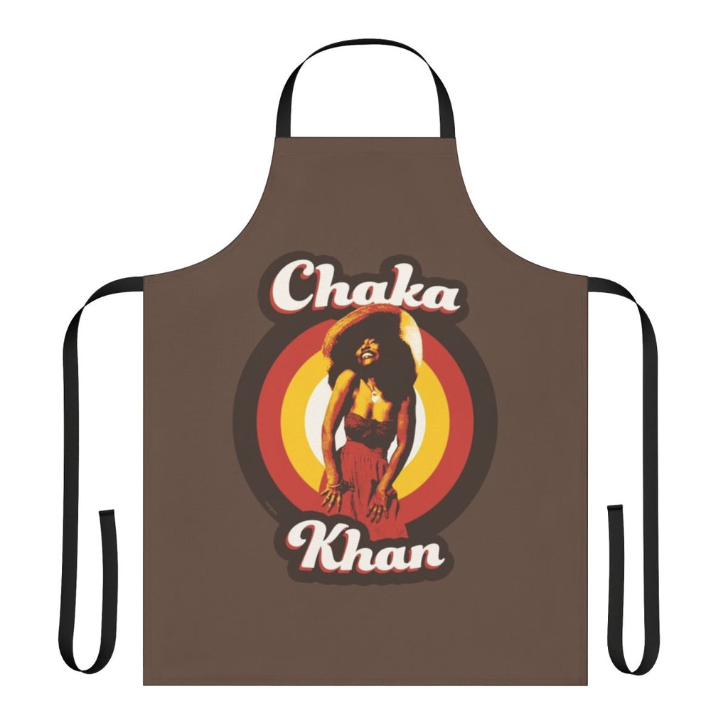 Retro funky soul apron with 70s music-inspired design