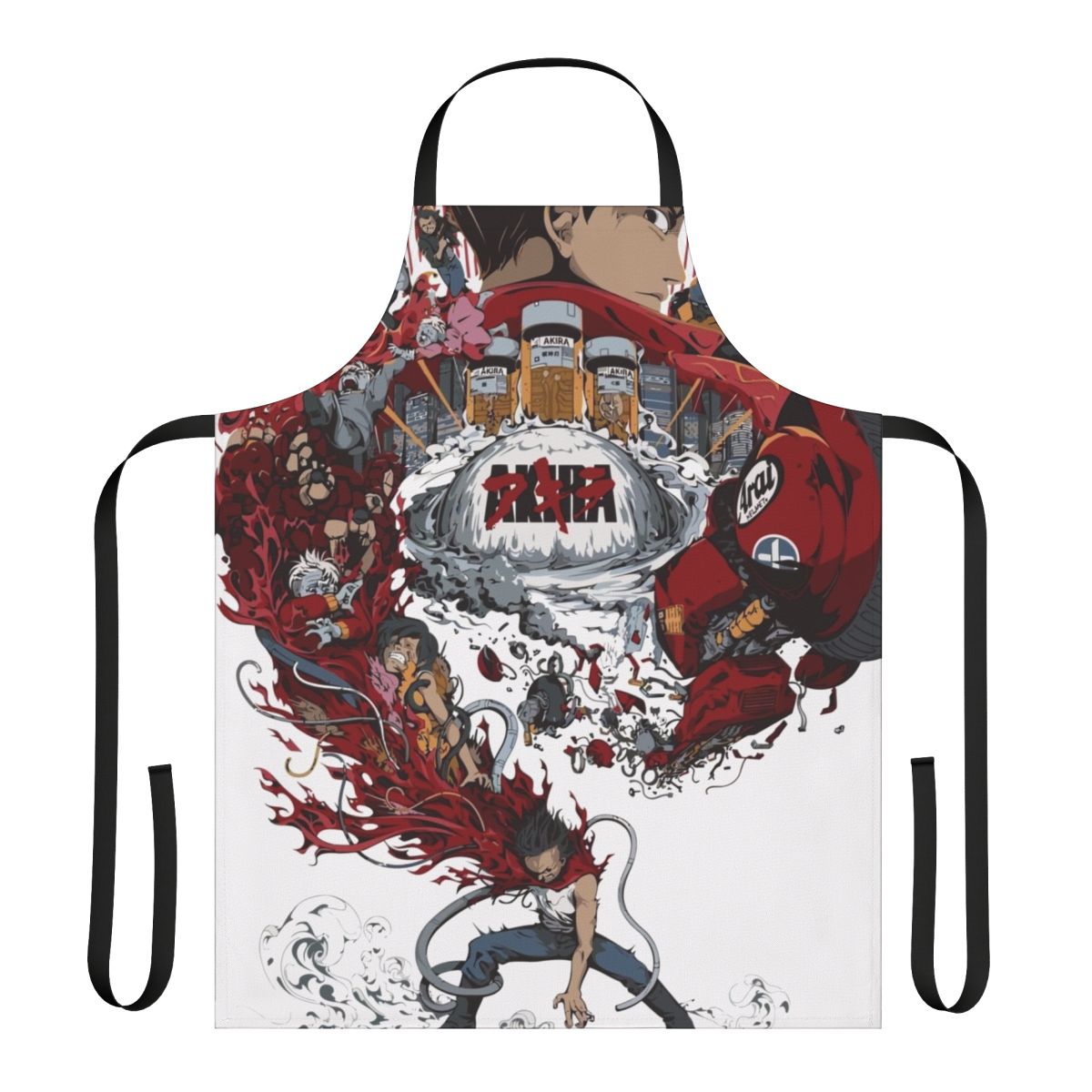 Akira-inspired post-apocalyptic apron with cyberpunk and dystopian design elements