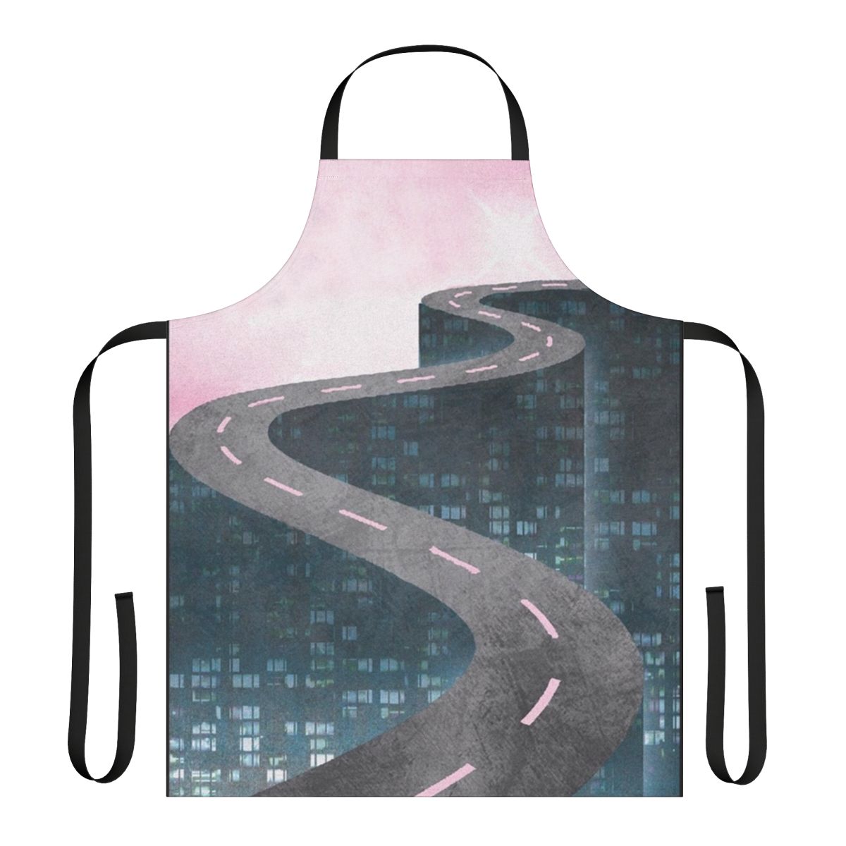 Retro futuristic apron with synthwave-inspired design and retro-futuristic aesthetic