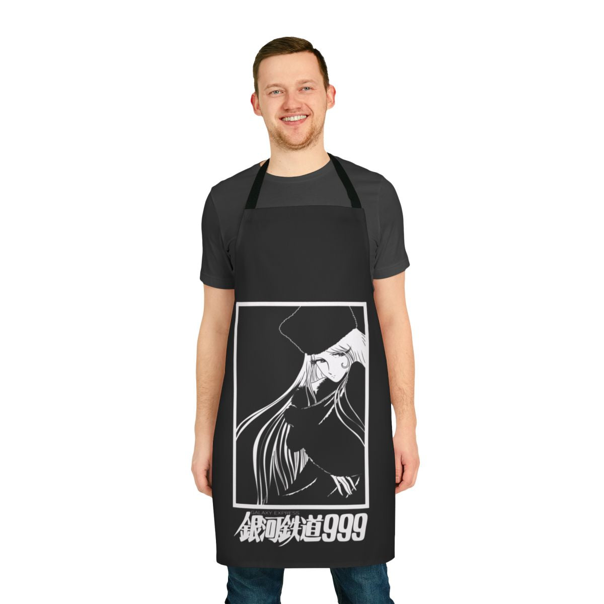 Retro-style apron featuring the iconic sci-fi anime series Galaxy Express 999