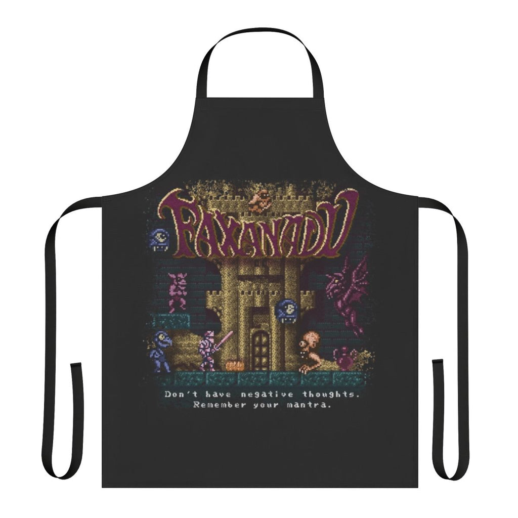 Retro gaming-inspired apron with 8-bit pixel art design