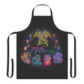 Retro-inspired pixel art apron featuring fantasy elements