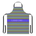Retro gaming apron featuring a Commodore 64 inspired raster bars design