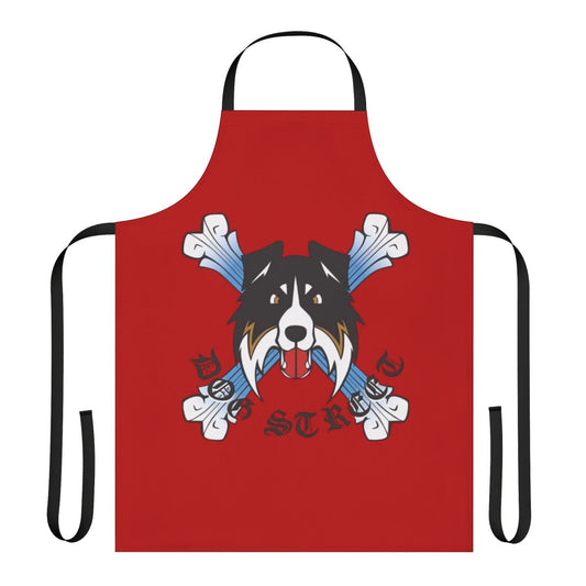 Retro gaming-inspired apron with Dog Street Bar and The Bouncer design