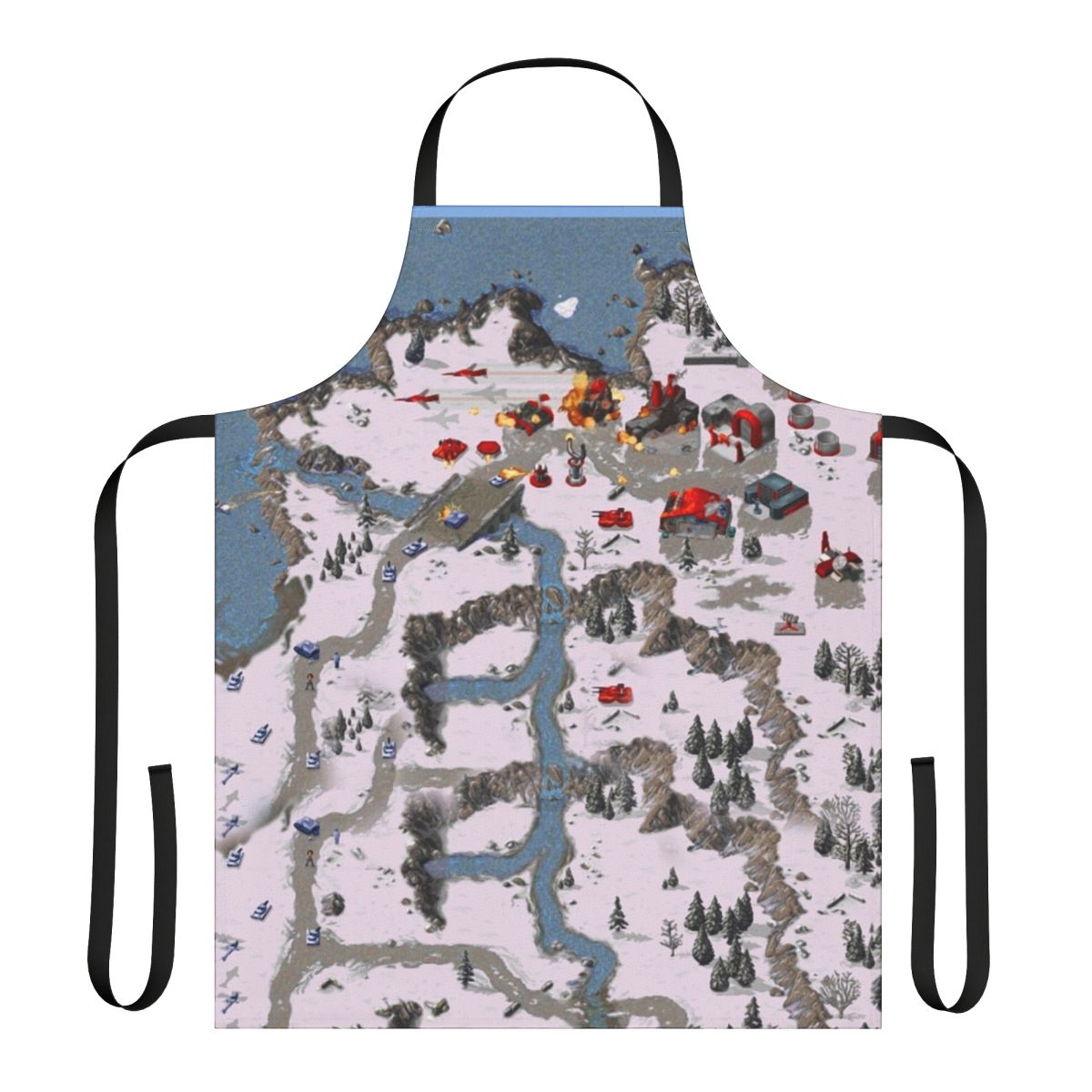 Red and black apron featuring Command & Conquer: Red Alert game logo and design