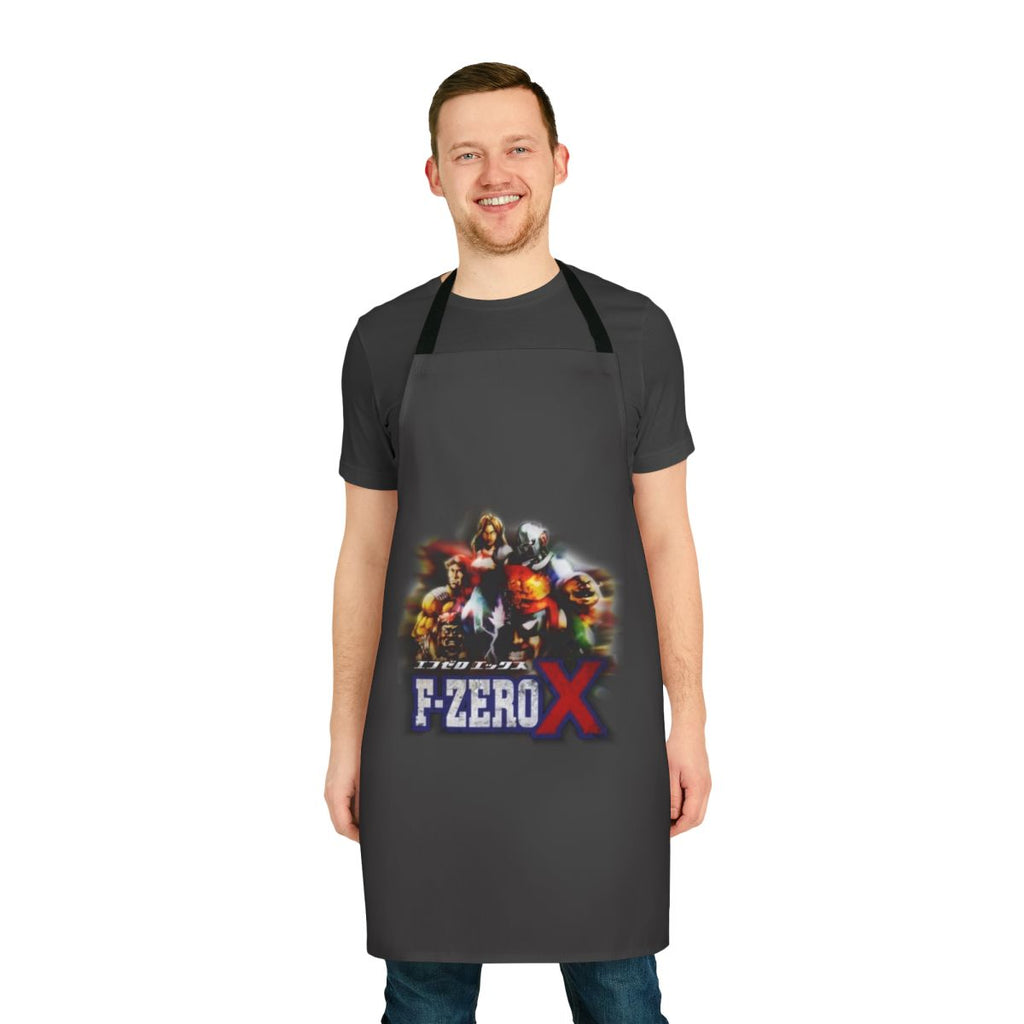 F-Zero X inspired kitchen apron featuring iconic game elements