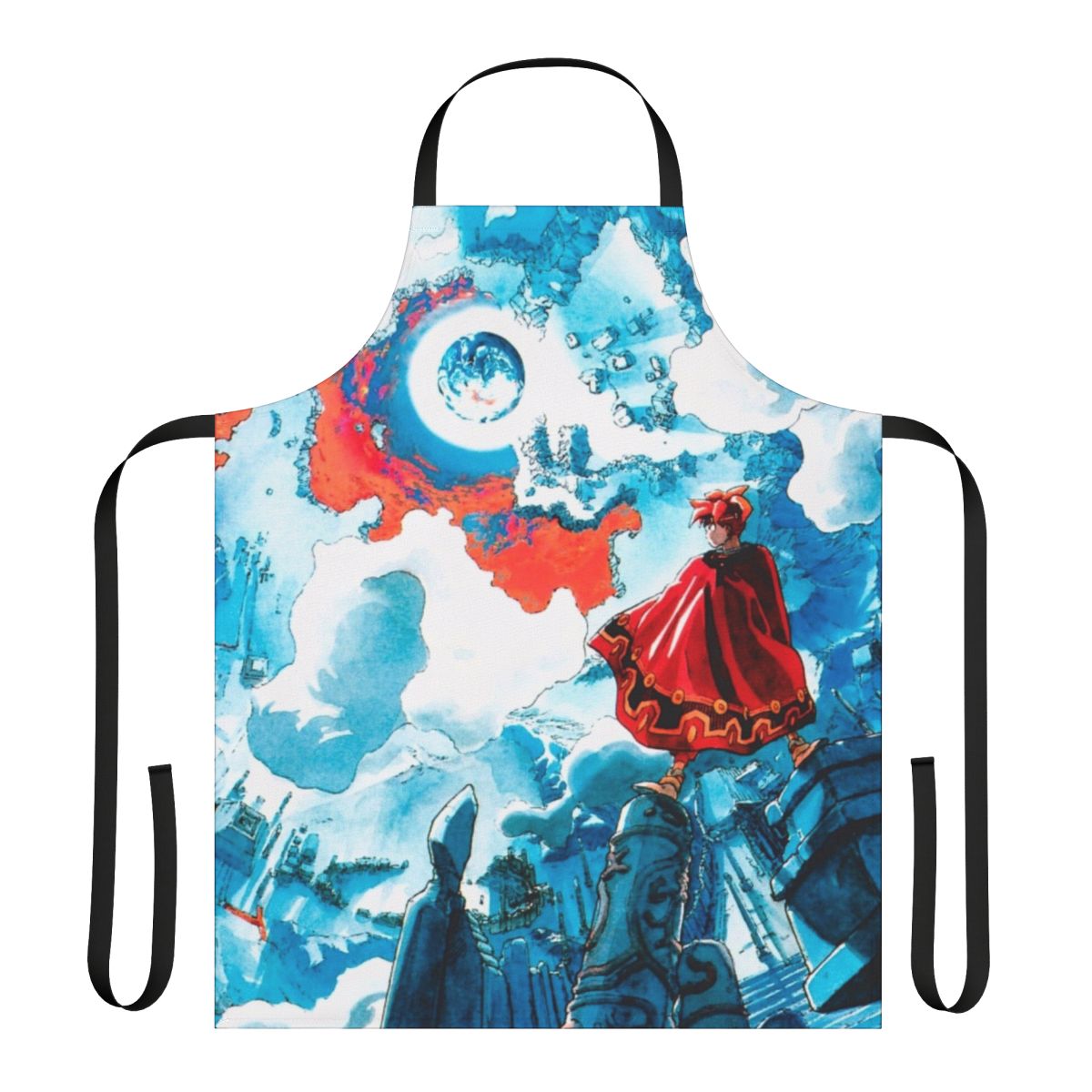 Retro gaming apron featuring artwork from the SNES game Terranigma