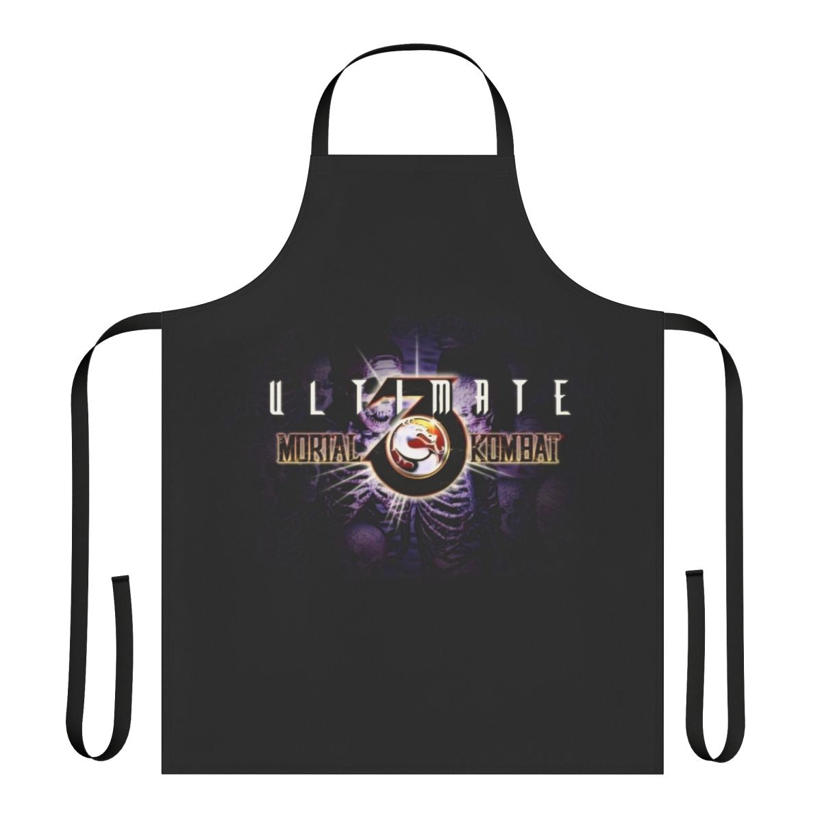 Mortal Kombat 3 inspired apron with classic video game character graphics