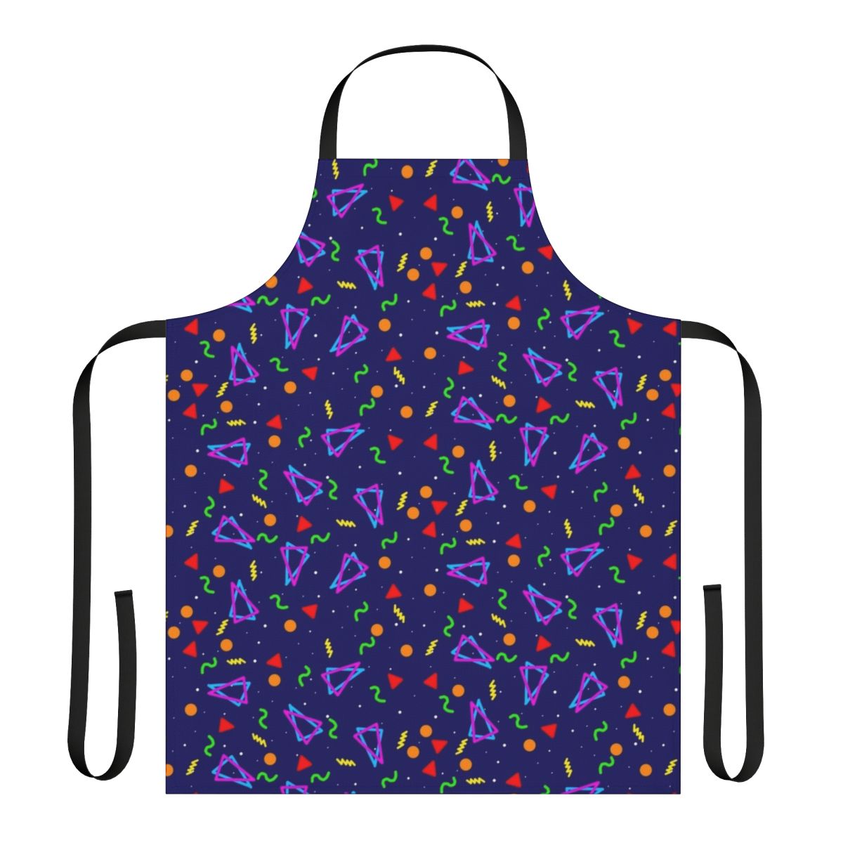 Vintage-style apron with arcade carpet pattern, perfect for retro gaming enthusiasts.