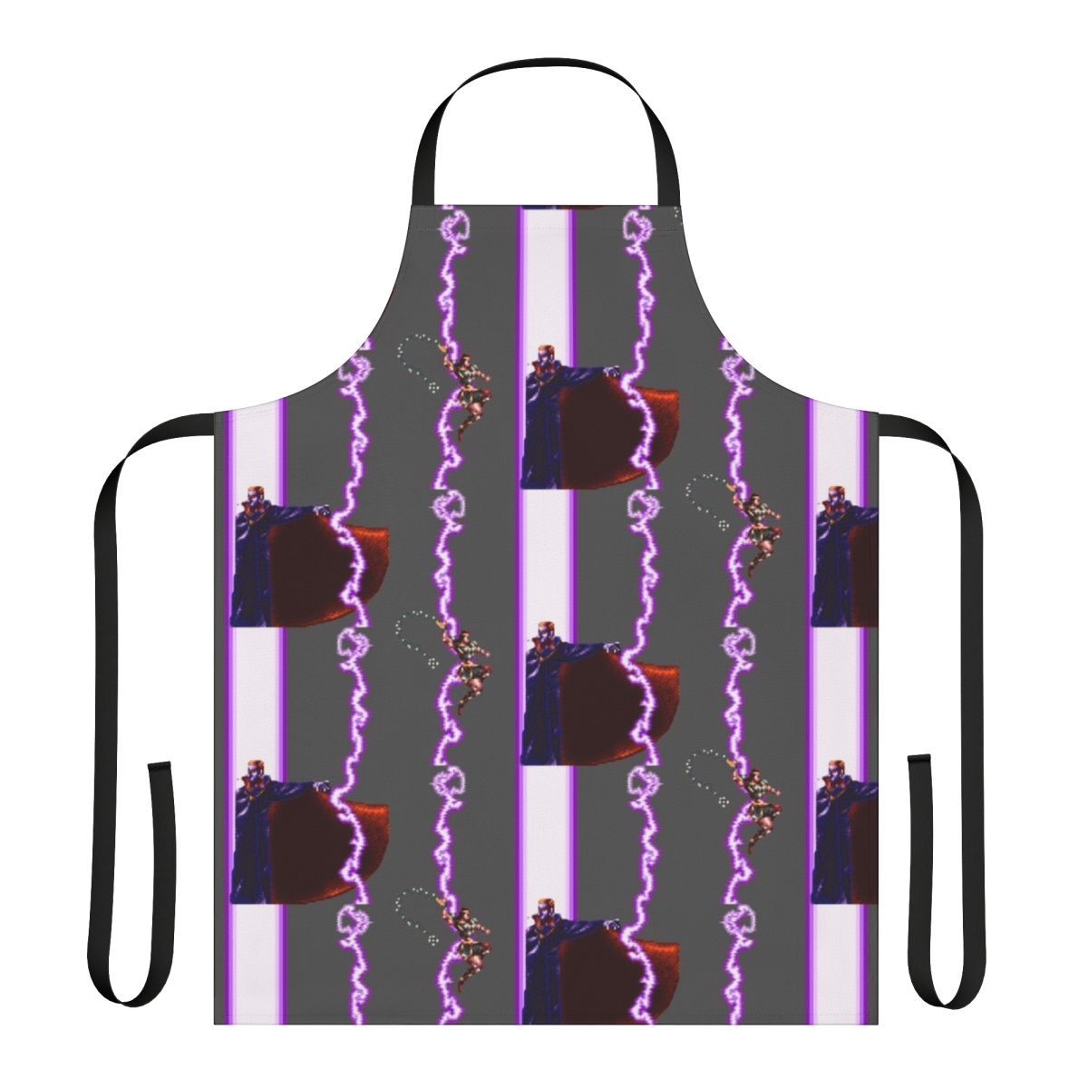 Castlevania-inspired apron featuring Simon Belmont battling Dracula