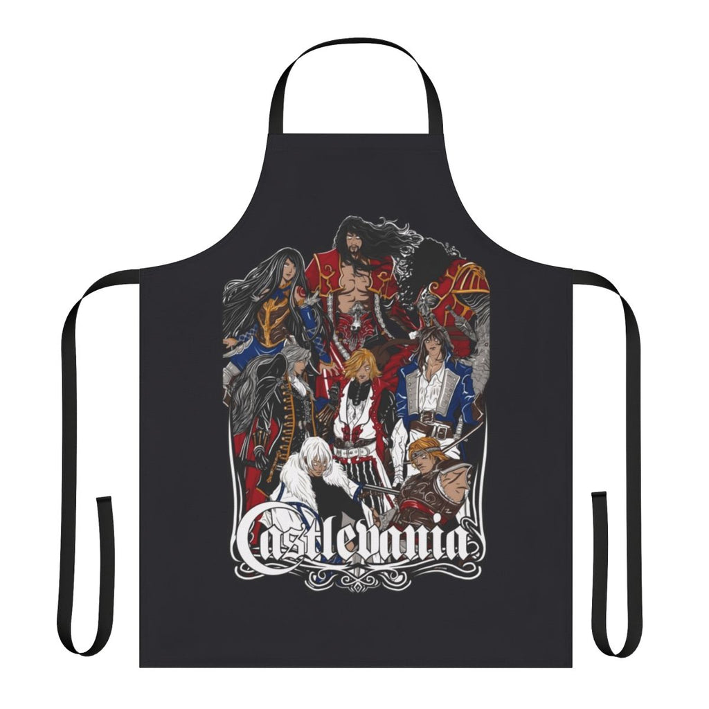 Castlevania inspired apron with classic game imagery