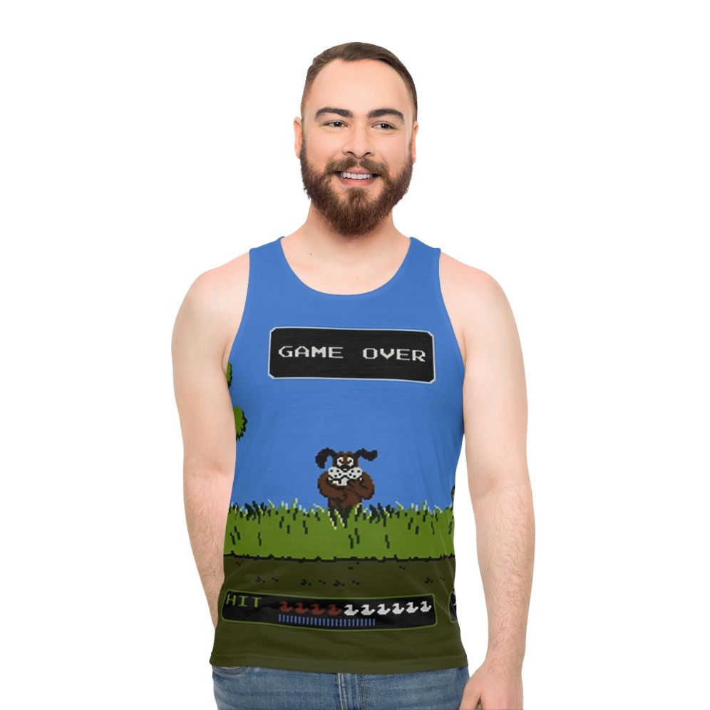 Retro gaming duck hunt unisex tank top