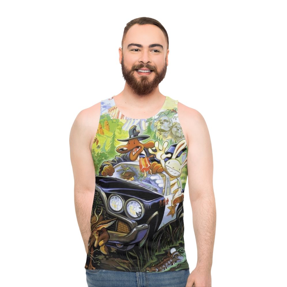 Retro gaming unisex hit the road tank top